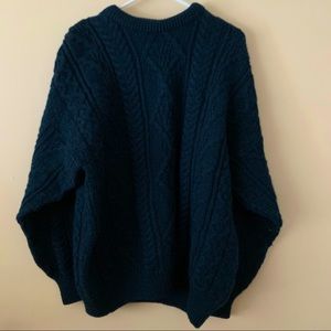 CELTIC COUNTRY Fishermans Knit Dark Blue Sweater